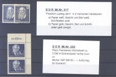 DDR, **/gestempelter Posten mit 7 Besonderheiten