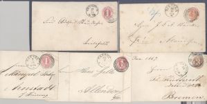 Thurn & Taxis, 11 gelaufene GA aus Posten