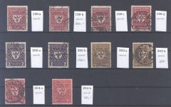Dt. Reich, gestempelter Posten Farben Michel Nummer 199-204 gp. Infla