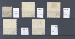 Dt. Reich Michel Nummer 134-38 II fast komplett gestempelt, gp. BPP