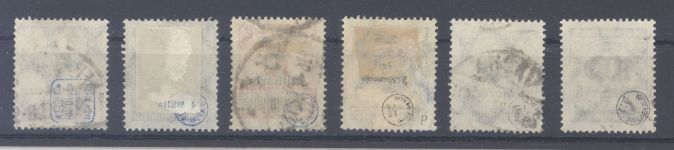 Dt. Reich Michel Nummer 332-37 A, Freimarken 1923 gestempelt, gp. Infla
