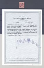 Dt. Kolonien Marianen Michel Nr. 3 II d, 10 Pfg. ungebraucht (*), FA BPP