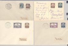 Dt. Bes. 2. WK Luxemburg, 11 verschiedene Belege als Posten