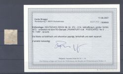 Dt. Reich Michel Nr. 27c, 9 Kreuzer Brustschild gestempelt, Befund BPP