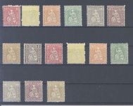 Schweiz, ** Posten Helvetia 1867-1881 auf Steckkarte