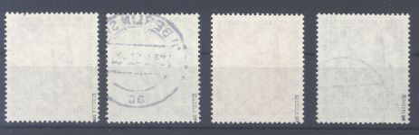 Berlin Michel Nr. 106-09, Gedächtniskirche 1953 gestempelt, gp. BPP