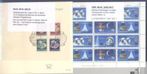 DDR, **/gestempelter Posten mit 7 Besonderheiten