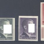 Dt. Reich Michel Nummer 799-801 U, 1-3 Hitler ungezähnt **, gp. BPP