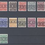 Bizone Michel Nummer 52-68 II, Ziffern Netzaufdrucke */**, geprüft BPP