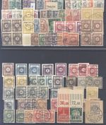 SBZ, gestempelter Posten mit Einheiten auf 3 Steckkarten