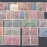 SBZ, gestempelter Posten mit Einheiten auf 3 Steckkarten