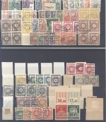 SBZ, gestempelter Posten mit Einheiten auf 3 Steckkarten