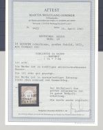 Dt. Reich Michel Nr. 28, 18 Kreuzer gr. Brustschild gestempelt, FA BPP