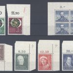 Bund, ** Posten Eckrandwerte aus 1951-52 auf Steckkarte