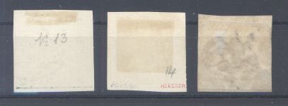 Württemberg Michel Nummer 13-15 aus Freimarken 1857 gestempelt