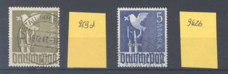 All. Besetzung Michel Nummer 959d und 962b gestempelt, signiert ArGe