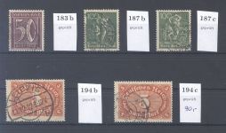 Dt. Reich, gestempelter Posten Farben aus Michel Nr. 177-96, gp. Infla