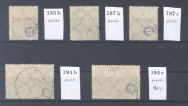 Dt. Reich, gestempelter Posten Farben aus Michel Nr. 177-96, gp. Infla