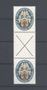 Dt. Reich Zusammendruck S 57, Nothilfe 1928 ungebraucht *, FA BPP