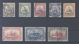 Dt. Kolonien DSWA Michel Nummer 24-32 gestempelt, viel geprüft