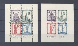 Franz. Zone Baden Block 1 A + B, Blockpaar gestempelt, geprüft BPP