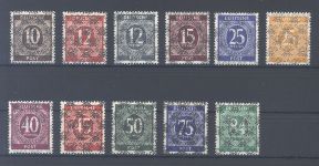 Bizone, **/* Posten aus Michel Nummer 52-68 II, geprüft BPP