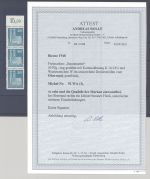 Bizone Michel Nr. 92eg, 90 Pfg. Bauten ** Dreierstreifen, Befund BPP