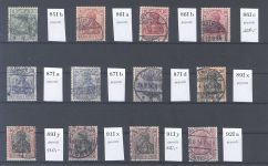 Dt. Reich, gestempelter Posten aus Michel Nummer 83-93 I, geprüft