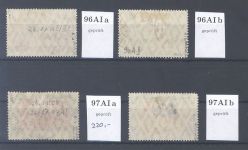 Dt. Reich Michel Nummer 96-97 aus Freimarken 1905 gestempelt, geprüft