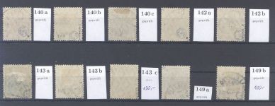 Dt. Reich, gestempelter Posten aus Michel Nummer 140-49, geprüft