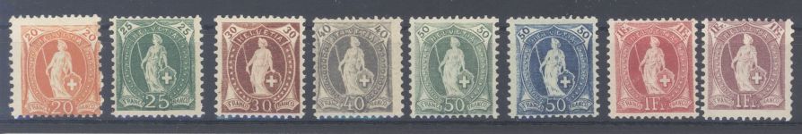 Schweiz, ungebrauchter * Posten Stehende Helvetia 1882