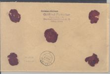 All. Besetzung, Wertbrief 1947 mit 2 DM Friedenstaube MiF Bayreuth