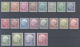 Bund Michel Nummer 177-96, Heuss I **, 189-90 geprüft BPP
