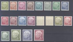 Bund Michel Nummer 177-96, Heuss I **, 189-90 geprüft BPP