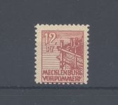 SBZ Michel Nummer 36yd, 12 Pfg. Freimarke dunkles Papier **, gp. BPP