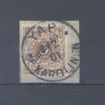 Dt. Kolonien Karolinen Michel Nummer 1 I, 3 Pfg. Traumstempel, signiert