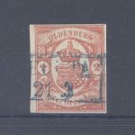 Oldenburg Michel Nummer 13, 2 Groschen 1861 gestempelt, geprüft