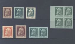 Bayern, interessanter ** Posten ungezähnter Werte Luitpold Ausgaben