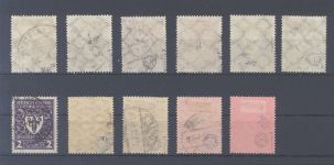 Dt. Reich, gestempelter Posten Farben Michel Nummer 199-204 gp. Infla