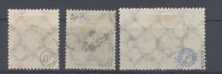 Dt. Reich Michel Nummer 258-60, Rhein- und Ruhrhilfe gestempelt, geprüft Infla