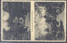 Memel, Ansichtskarte Königswäldchen mit 35 Cent Lokalausgabe EF