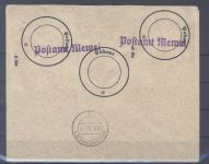 Memel, R - Brief 1939 aus Neu Argeningken mit Verschlusszetteln