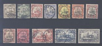 Dt. Kolonien Kamerun Michel Nummer 7-18 aus 1900 gestempelt