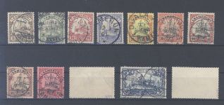 Dt. Kolonien Kamerun Michel Nummer 7-18 aus 1900 gestempelt