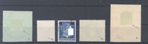 Dt. Bes. 2. WK Kurland Michel Nr. 1-4 gestempelt - Briefstücke, geprüft