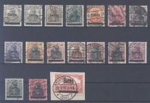 Saargebiet Michel Nummer 1-17, Sarre 1920 gestempelt, 16 geprüft