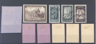 Saarland Michel Nummer 304-13, Jahrgang 1951 gestempelt, geprüft