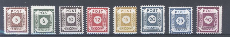 SBZ Michel Nummer 42-50 D, Coswig Freimarken 1945 **, geprüft BPP