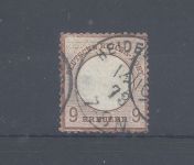 Dt. Reich Michel Nummer 27b, 9 Kreuzer Brustschild gestempelt