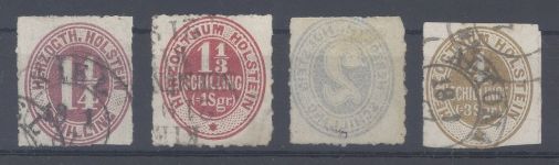 Schleswig Holstein Michel Nr. 22-25 Freimarken 1865-66 */gestempelt